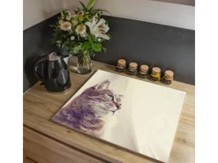 Best Banjado Herdabdeckplatte Glas 1 Teilig 60x52CM Schneidebrett Herdabdeckung Mit Motiv Holgerson