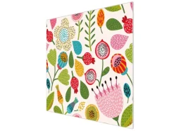 Outlet Banjado Herdabdeckplatte Glas 1 Teilig 60x52CM Schneidebrett Herdabdeckung Mit Motiv Blumen Naiv