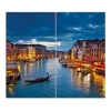 Best Banjado Herdabdeckplatte Glas 2 Teilig Je 30x52CM Schneidebrett Herdabdeckung Mit Motiv Canale Grande Bei Nacht