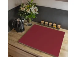 Best Banjado Herdabdeckplatte Glas 1 Teilig 60x52CM Schneidebrett Herdabdeckung Mit Motiv Burgund