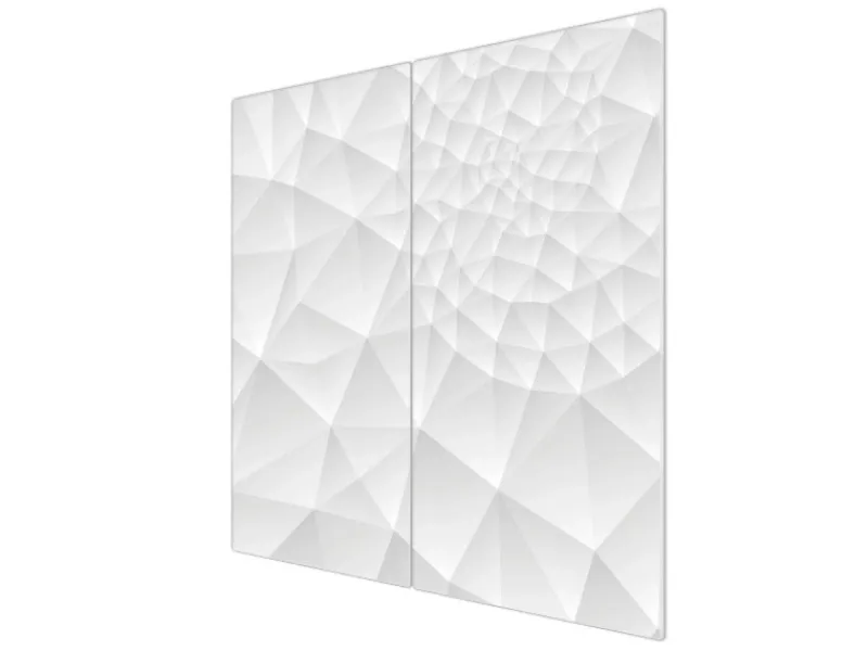 Hot Banjado Herdabdeckplatte Glas 2 Teilig Je 30x52CM Schneidebrett Herdabdeckung Mit Motiv Nautilus