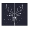 Banjado Herdabdeckplatte Glas 2 Teilig Je 30x52CM Schneidebrett Herdabdeckung Mit Motiv Sternbild Hirsch< Schneidebretter|Herdabdeckungen