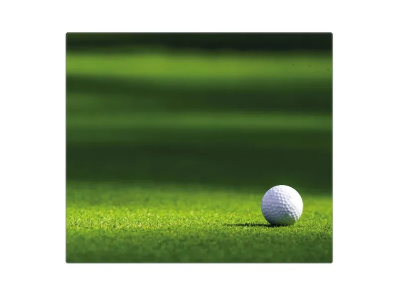 Banjado Schneidebretter|Herdabdeckungen<Herdabdeckplatte Glas 1 Teilig 60x52CM Schneidebrett Herdabdeckung Mit Motiv Einsamer Golfball