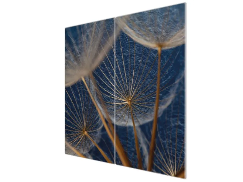 Banjado Herdabdeckplatte Glas 2 Teilig Je 30x52CM Schneidebrett Herdabdeckung Mit Motiv Verblüht< Schneidebretter|Herdabdeckungen