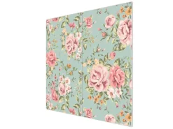 Sale Banjado Herdabdeckplatte Glas 2 Teilig Je 30x52CM Schneidebrett Herdabdeckung Mit Motiv Altrosa Blume
