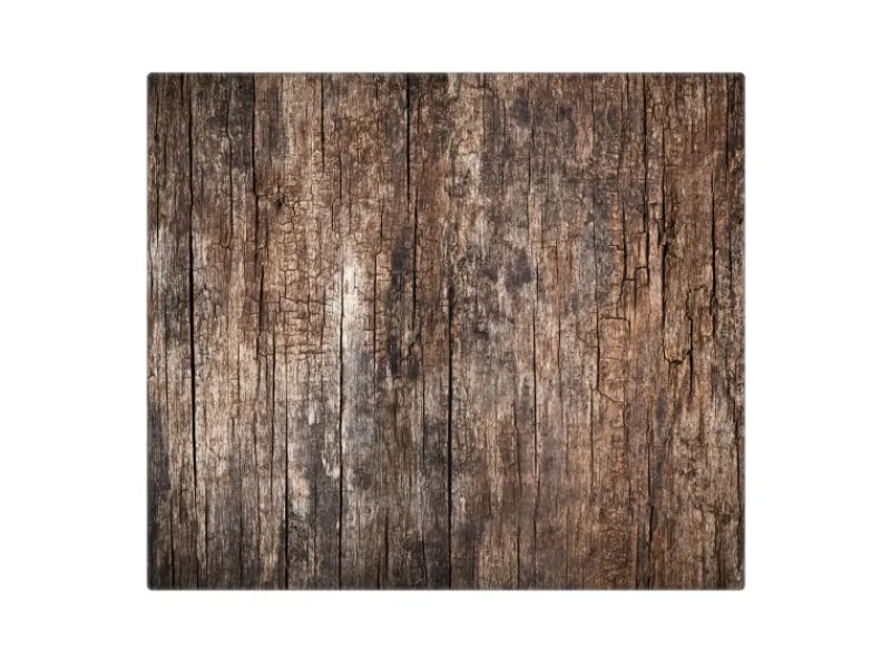 Banjado Herdabdeckplatte Glas 1 Teilig 60x52CM Schneidebrett Herdabdeckung Mit Motiv Altes Holz< Herdabdeckungen|Herde