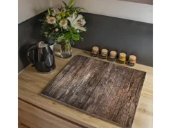 Banjado Herdabdeckplatte Glas 1 Teilig 60x52CM Schneidebrett Herdabdeckung Mit Motiv Altes Holz< Herdabdeckungen|Herde