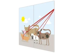 Banjado Herdabdeckplatte Glas 2 Teilig Je 30x52CM Schneidebrett Herdabdeckung Mit Motiv Gassi Gehen< Herdabdeckungen|Herde