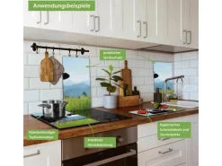 Banjado Herdabdeckplatte Glas 2 Teilig Je 30x52CM Schneidebrett Herdabdeckung Mit Motiv Neugierig< Schneidebretter|Herdabdeckungen