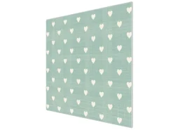 Banjado Herdabdeckplatte Glas 1 Teilig 60x52CM Schneidebrett Herdabdeckung Mit Motiv Muster Herzen< Schneidebretter|Herdabdeckungen