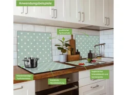 Banjado Herdabdeckplatte Glas 1 Teilig 60x52CM Schneidebrett Herdabdeckung Mit Motiv Muster Herzen< Schneidebretter|Herdabdeckungen