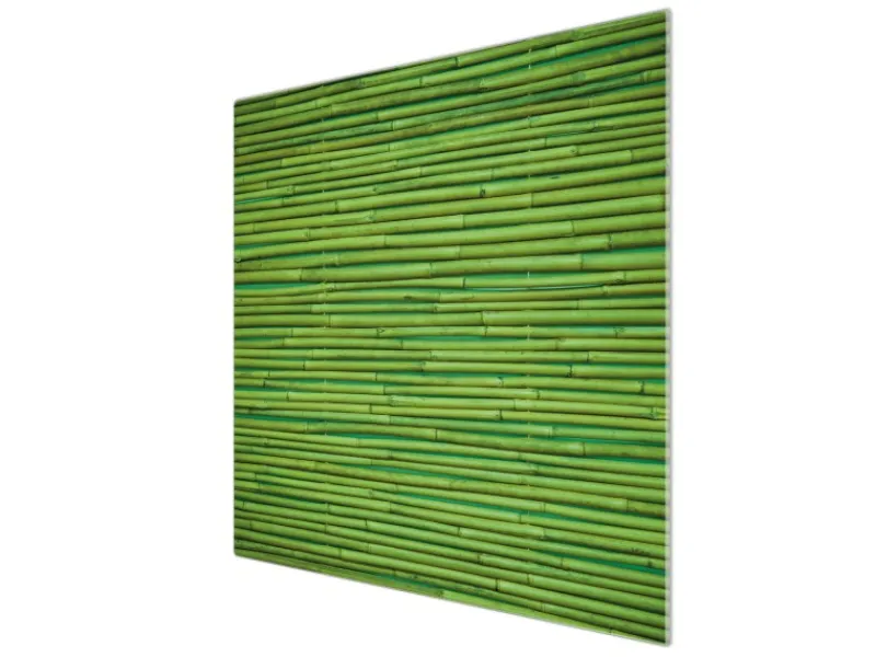 Sale Banjado Herdabdeckplatte Glas 1 Teilig 60x52CM Schneidebrett Herdabdeckung Mit Motiv Bambus Grün
