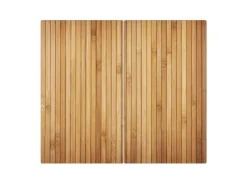 Outlet Banjado Herdabdeckplatte Glas 2 Teilig Je 30x52CM Schneidebrett Herdabdeckung Mit Motiv Bambusholz