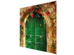 Hot Banjado Herdabdeckplatte Glas 1 Teilig 60x52CM Schneidebrett Herdabdeckung Mit Motiv Ferienhaus