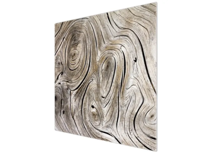 Sale Banjado Herdabdeckplatte Glas 1 Teilig 60x52CM Schneidebrett Herdabdeckung Mit Motiv Holzwirbel