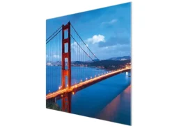 Banjado Herdabdeckplatte Glas 1 Teilig 60x52CM Schneidebrett Herdabdeckung Mit Motiv Golden Gate Bridge< Schneidebretter|Herde