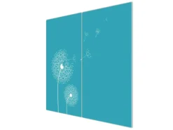 Banjado Schneidebretter|Herdabdeckungen<Herdabdeckplatte Glas 2 Teilig Je 30x52CM Schneidebrett Herdabdeckung Mit Motiv Pusteblume 4