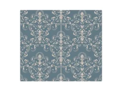 Banjado Schneidebretter|Herdabdeckungen<Herdabdeckplatte Glas 2 Teilig Je 30x52CM Schneidebrett Herdabdeckung Mit Motiv Royal Creme Blau