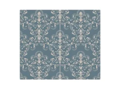 Banjado Schneidebretter|Herdabdeckungen<Herdabdeckplatte Glas 2 Teilig Je 30x52CM Schneidebrett Herdabdeckung Mit Motiv Royal Creme Blau