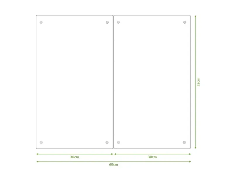 Banjado Herdabdeckplatte Glas 2 Teilig Je 30x52CM Schneidebrett Herdabdeckung Mit Motiv Holz Herzen< Herde|Schneidebretter