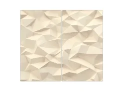Banjado Herdabdeckplatte Glas 2 Teilig Je 30x52CM Schneidebrett Herdabdeckung Mit Motiv Steinwand 2< Schneidebretter|Herdabdeckungen
