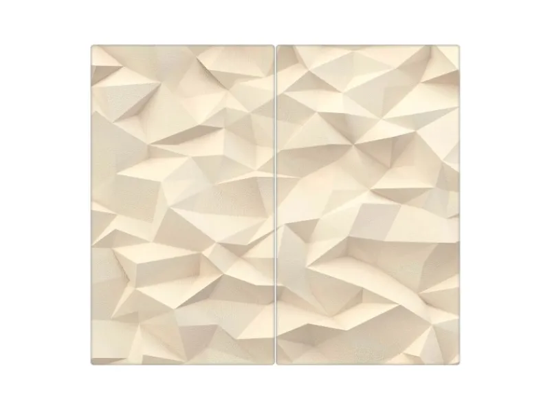 Banjado Herdabdeckplatte Glas 2 Teilig Je 30x52CM Schneidebrett Herdabdeckung Mit Motiv Steinwand 2< Schneidebretter|Herdabdeckungen