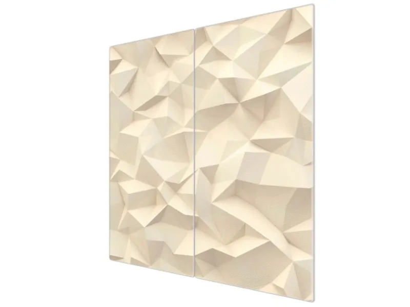 Banjado Herdabdeckplatte Glas 2 Teilig Je 30x52CM Schneidebrett Herdabdeckung Mit Motiv Steinwand 2< Schneidebretter|Herdabdeckungen