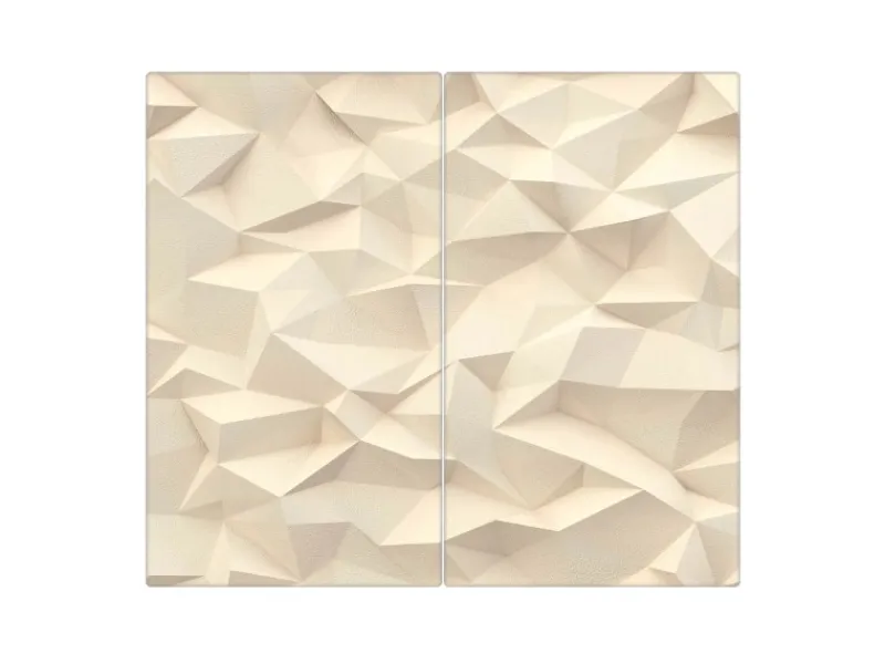 Banjado Herdabdeckplatte Glas 2 Teilig Je 30x52CM Schneidebrett Herdabdeckung Mit Motiv Steinwand 2< Schneidebretter|Herdabdeckungen