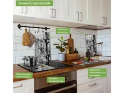 Banjado Herdabdeckplatte Glas 2 Teilig Je 30x52CM Schneidebrett Herdabdeckung Mit Motiv Lissabon< Schneidebretter|Herdabdeckungen