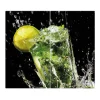 Outlet Banjado Herdabdeckplatte Glas 2 Teilig Je 30x52CM Schneidebrett Herdabdeckung Mit Motiv Brasilianischer Cocktail