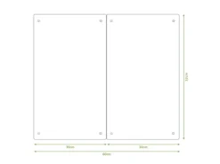 Banjado Herdabdeckplatte Glas 2 Teilig Je 30x52CM Schneidebrett Herdabdeckung Mit Motiv Türen< Herde|Kochfelder