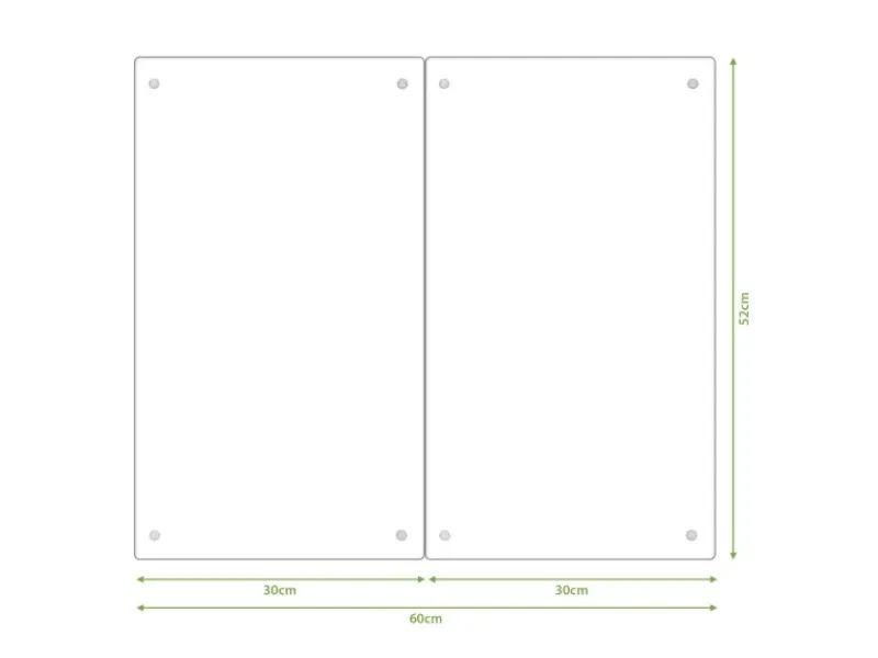 Banjado Herdabdeckplatte Glas 2 Teilig Je 30x52CM Schneidebrett Herdabdeckung Mit Motiv Türen< Herde|Kochfelder