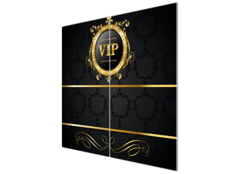 Banjado Schneidebretter|Herdabdeckungen<Herdabdeckplatte Glas 2 Teilig Je 30x52CM Schneidebrett Herdabdeckung Mit Motiv Vip
