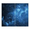 Online Banjado Herdabdeckplatte Glas 2 Teilig Je 30x52CM Schneidebrett Herdabdeckung Mit Motiv Universum