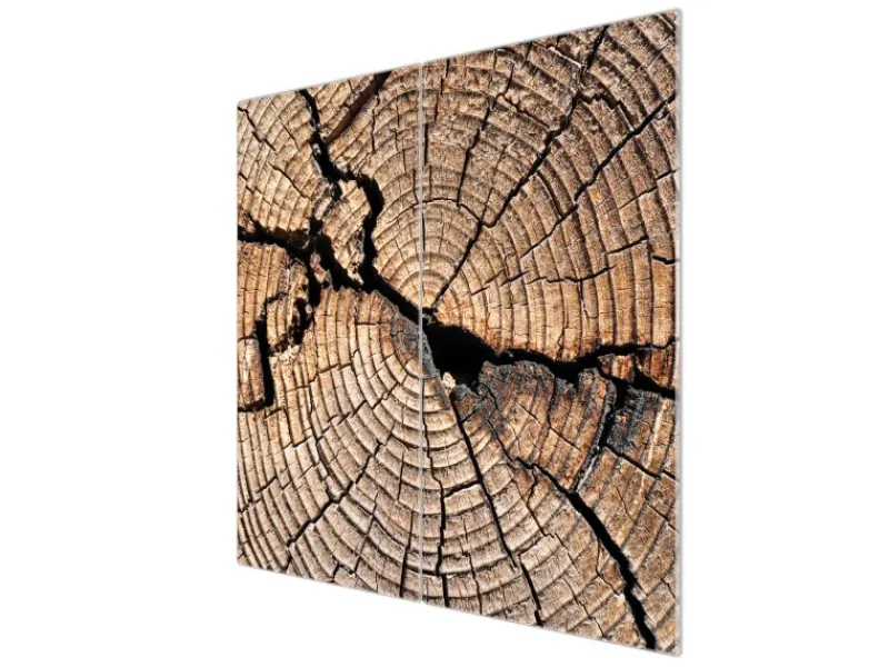 Banjado Kochfelder|Herdabdeckungen<Herdabdeckplatte Glas 2 Teilig Je 30x52CM Schneidebrett Herdabdeckung Mit Motiv Zeichen Der Zeit