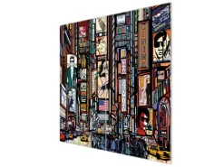 New Banjado Herdabdeckplatte Glas 2 Teilig Je 30x52CM Schneidebrett Herdabdeckung Mit Motiv New York Show