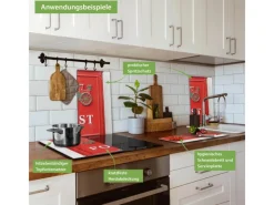 Discount Banjado Herdabdeckplatte Glas 2 Teilig Je 30x52CM Schneidebrett Herdabdeckung Mit Motiv Postkasten Nostalgie