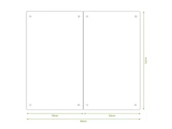 Discount Banjado Herdabdeckplatte Glas 2 Teilig Je 30x52CM Schneidebrett Herdabdeckung Mit Motiv Muster Blätter