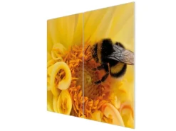 Banjado Schneidebretter|Herdabdeckungen<Herdabdeckplatte Glas 2 Teilig Je 30x52CM Schneidebrett Herdabdeckung Mit Motiv Hummel