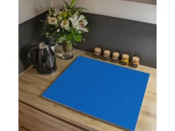 Banjado Herdabdeckungen|Herde<Herdabdeckplatte Glas 1 Teilig 60x52CM Schneidebrett Herdabdeckung Mit Motiv Signalblau