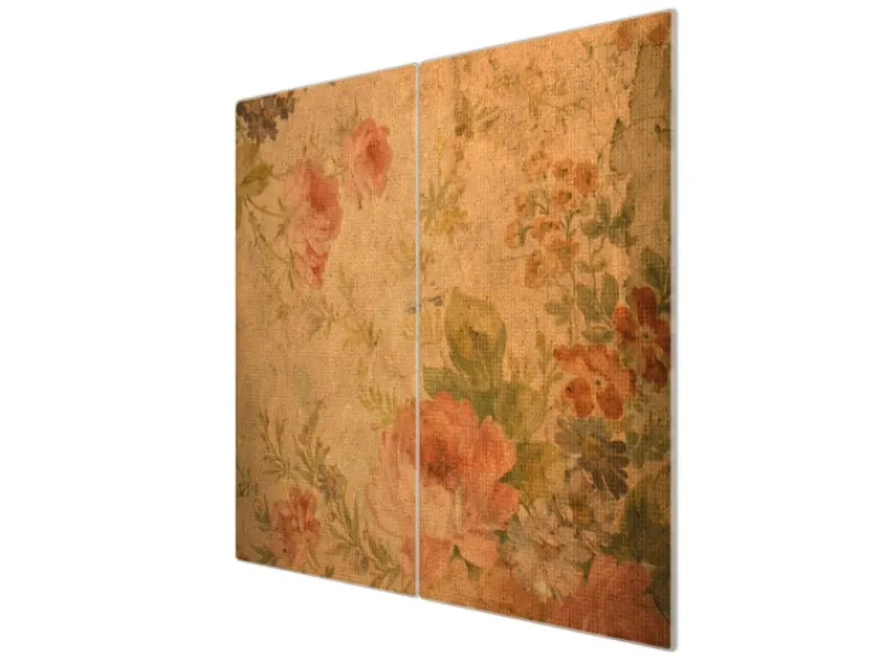 Banjado Herdabdeckplatte Glas 2 Teilig Je 30x52CM Schneidebrett Herdabdeckung Mit Motiv Blumen Antik< Herdabdeckungen|Herde