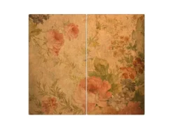 Banjado Herdabdeckplatte Glas 2 Teilig Je 30x52CM Schneidebrett Herdabdeckung Mit Motiv Blumen Antik< Herdabdeckungen|Herde