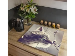 Banjado Herdabdeckplatte Glas 2 Teilig Je 30x52CM Schneidebrett Herdabdeckung Mit Motiv Weidenkätzchen< Herdabdeckungen|Herde