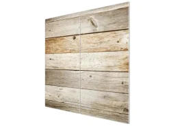 Banjado Schneidebretter|Herdabdeckungen<Herdabdeckplatte Glas 2 Teilig Je 30x52CM Schneidebrett Herdabdeckung Mit Motiv Graues Holz