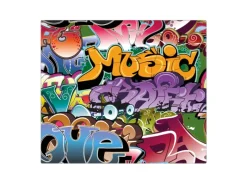 Hot Banjado Herdabdeckplatte Glas 1 Teilig 60x52CM Schneidebrett Herdabdeckung Mit Motiv Graffiti
