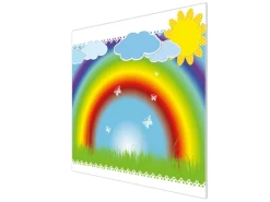 Banjado Schneidebretter|Küchenrückwände<Herdabdeckplatte Glas 1 Teilig 60x52CM Schneidebrett Herdabdeckung Mit Motiv Regenbogen