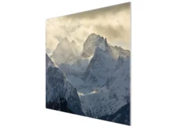 Banjado Schneidebretter<Herdabdeckplatte Glas 1 Teilig 60x52CM Schneidebrett Herdabdeckung Mit Motiv Alpen Im Sonnenschein