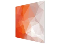 Banjado Herdabdeckplatte Glas 1 Teilig 60x52CM Schneidebrett Herdabdeckung Mit Motiv Orange Polygon< Schneidebretter|Herdabdeckungen
