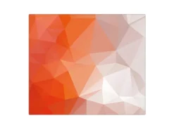Banjado Herdabdeckplatte Glas 1 Teilig 60x52CM Schneidebrett Herdabdeckung Mit Motiv Orange Polygon< Schneidebretter|Herdabdeckungen