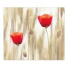 Banjado Herde|Herdabdeckungen<Herdabdeckplatte Glas 1 Teilig 60x52CM Schneidebrett Herdabdeckung Mit Motiv Klatschmohn